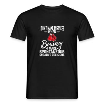 I Don't Make Mistakes Funny Boxing Lover Student A - Men's T-Shirt - black - Front - AI Model Male 178 light (178cm)