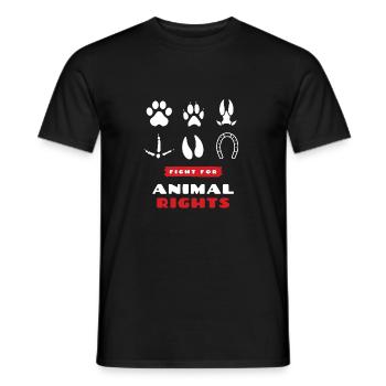 animal rights - Männer T-Shirt - Schwarz - Vorne - AI Model Male 178 light (178cm)