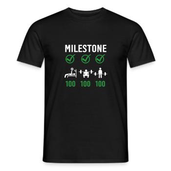 Gym Deadlifts Workout love - ma déroute de fitness de passe-temps - T-shirt homme - noir - Devant - AI Model Male 178 light (178cm)