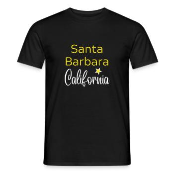 Santa Barbara California - T-shirt homme - noir - Devant - AI Model Male 178 light (178cm)