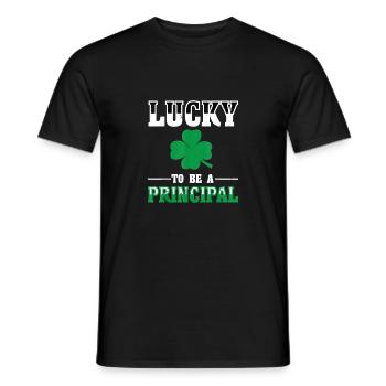 Lucky To Be A Principal St Patricks Day - Männer T-Shirt - Schwarz - Vorne - AI Model Male 178 light (178cm)