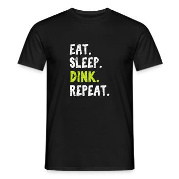 Eat Sleep Dink Repeat Funny Pickleball Pun Pickleb - Men's T-Shirt - black - Front - AI Model Male 178 light (178cm)