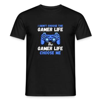 I Didn t Choose The Gamer Life Funny Gamer - Männer T-Shirt - Schwarz - Vorne - AI Model Male 178 light (178cm)