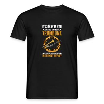 Trombone Cadeau Trombone Joueur Tromboniste - T-shirt homme - noir - Devant - AI Model Male 178 light (178cm)