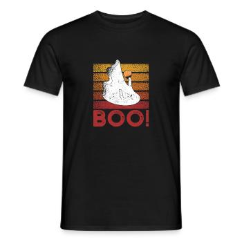 Boo Cute Ghost Saying Ghosts Spooky Halloween - Männer T-Shirt - Schwarz - Vorne - AI Model Male 178 light (178cm)