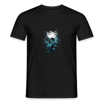 Human Skull Mansion Hanté Spooky Drôle d’horreur - T-shirt homme - noir - Devant - AI Model Male 178 light (178cm)