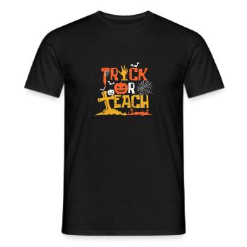 Jolie salle de classe de l’école d’enseignants d’Halloween - T-shirt homme - noir - Devant - AI Model Male 178 light (178cm)