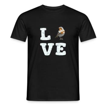 Love Birds Cute Bird Lover Funny Bird Watching Bir - Men's T-Shirt - black - Front - AI Model Male 178 light (178cm)