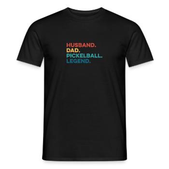 Pickleball Funny Husband Dad Legend Father's Day - Men's T-Shirt - black - Front - AI Model Male 178 light (178cm)