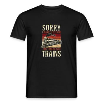 Conducteur de train à vapeur Trainspotting - T-shirt homme - noir - Devant - AI Model Male 178 light (178cm)