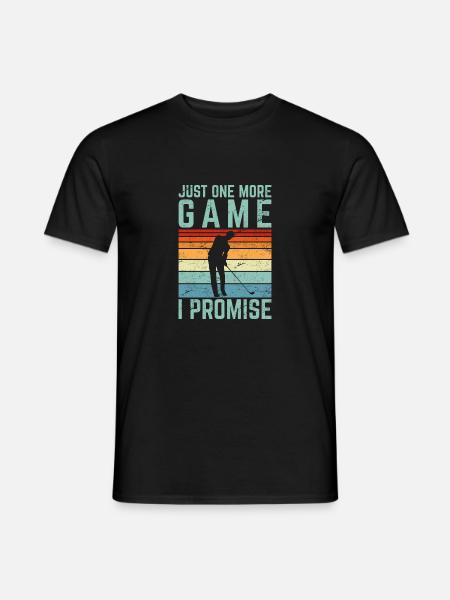 Just One More Game Funny Golf Funny Golfing Lover - Mænd T-shirt - sort