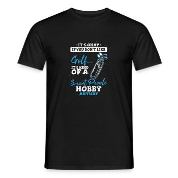 Golf Smart People Hobby Funny Golfing Lover Retire - Men's T-Shirt - black - Front - AI Model Male 178 light (178cm)