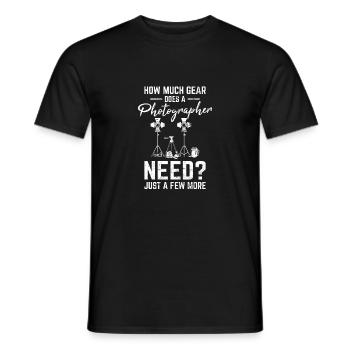 Funny Camera Gear Funny Photography Lover Cool Pho - Men's T-Shirt - black - Front - AI Model Male 178 light (178cm)