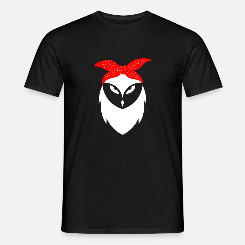 Eule - Männer T-Shirt - Schwarz
