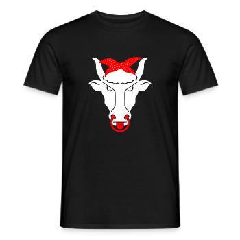 Vache suisse - T-shirt homme - noir - Devant - AI Model Male 178 light (178cm)