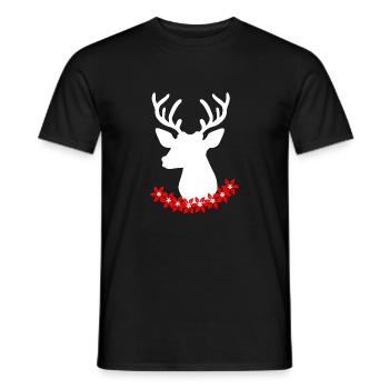 Cerf suisse - T-shirt homme - noir - Devant - AI Model Male 178 light (178cm)