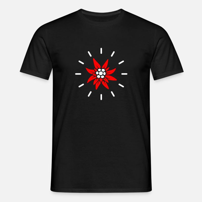Schweizer Enzian - Männer T-Shirt - Schwarz