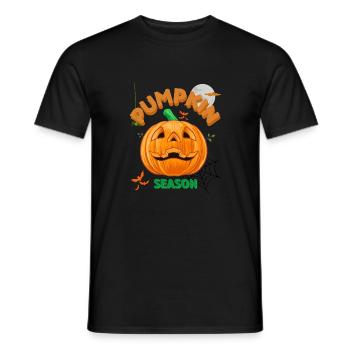 Die Jahreszeit Kürbis Herbstbaum Orange Herbstblätter - Männer T-Shirt - Schwarz - Vorne - AI Model Male 178 light (178cm)