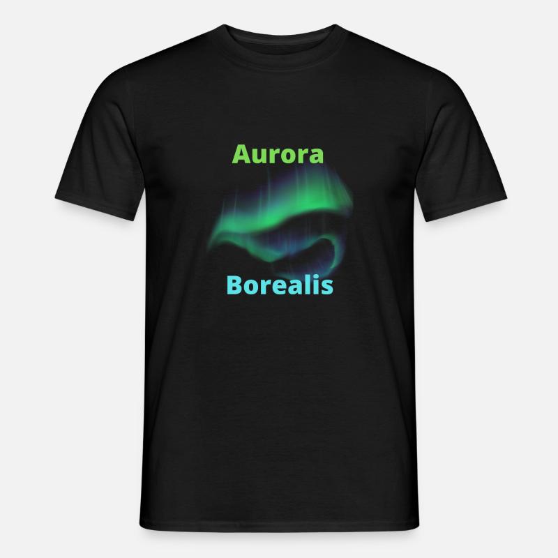 Aurora Borealis - Männer T-Shirt - Schwarz