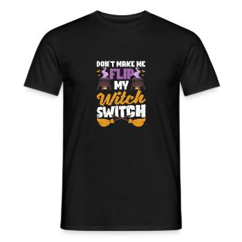 No me hagas usar mi interruptor de bruja - Camiseta hombre - negro - delante - AI Model Male 178 light (178cm)