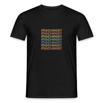 Machinist Gears Trades Machining - Men's T-Shirt - black - Front - AI Model Male 178 light (178cm)