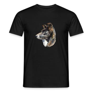 Border Collie Hund Hundebesitzer Hundeliebhaber - Männer T-Shirt - Schwarz - Vorne - AI Model Male 178 light (178cm)