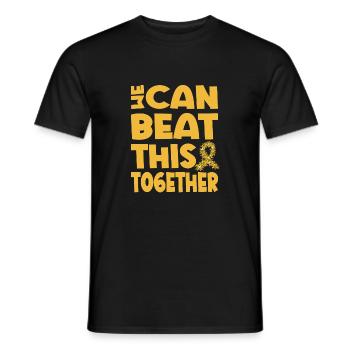 We Can Beat This Childhood Cancer Awareness - Men's T-Shirt - black - Front - AI Model Male 178 light (178cm)