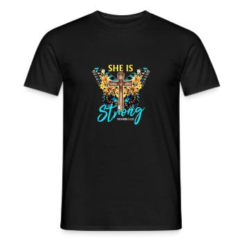 Schmetterling Blume Motivationsspruch Spruch Frau - Männer T-Shirt - Schwarz - Vorne - AI Model Male 178 light (178cm)