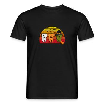 Teeth Ghost Pumpkin Witch Cute Dentist - Men's T-Shirt - black - Front - AI Model Male 178 light (178cm)