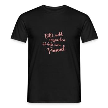 Nicht ansprechen Ich habe eine Freund - Männer T-Shirt - Schwarz - Vorne - AI Model Male 178 light (178cm)