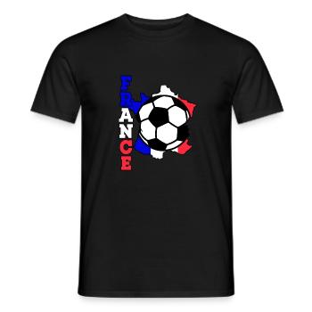 Flagge Frankreich Fußballer Fans Fußball Fußball - Männer T-Shirt - Schwarz - Vorne - AI Model Male 178 light (178cm)