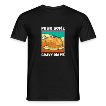 Lustige Türkei Abendessen Erntedankfest Gießen Sie - Männer T-Shirt - Schwarz - Vorne - AI Model Male 178 light (178cm)