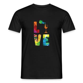 Dégustation de vin de sommelier - T-shirt homme - noir - Devant - AI Model Male 178 light (178cm)