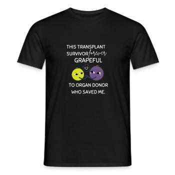 Transplant Survivor Organ Recipient Thank You - Men's T-Shirt - black - Front - AI Model Male 178 light (178cm)