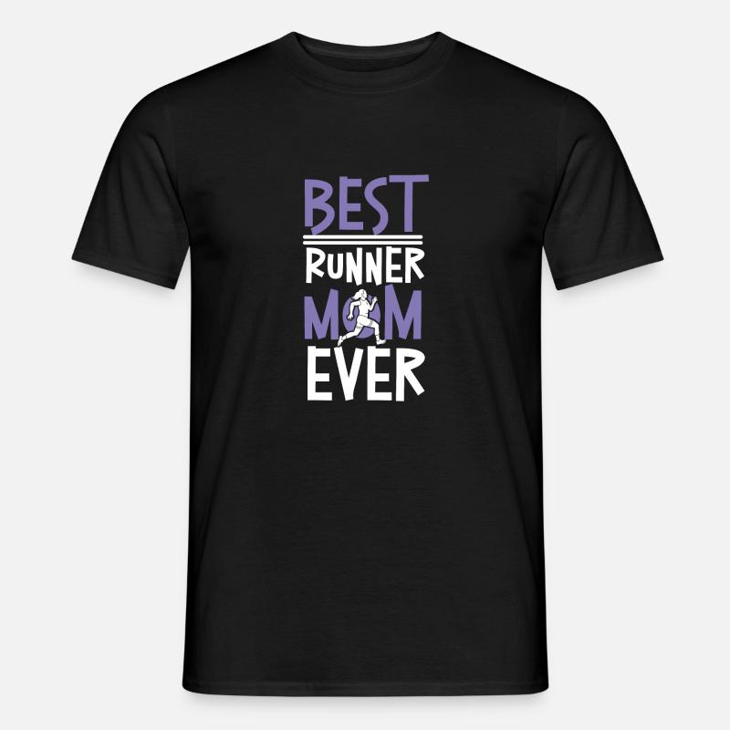 Running Runner Half Marathon Mom - Männer T-Shirt - Schwarz