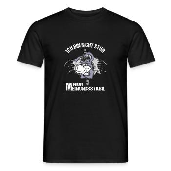 Ich bin nicht stur nur Meinungsstabil Esel Bauer - Männer T-Shirt - Schwarz - Vorne - AI Model Male 178 light (178cm)