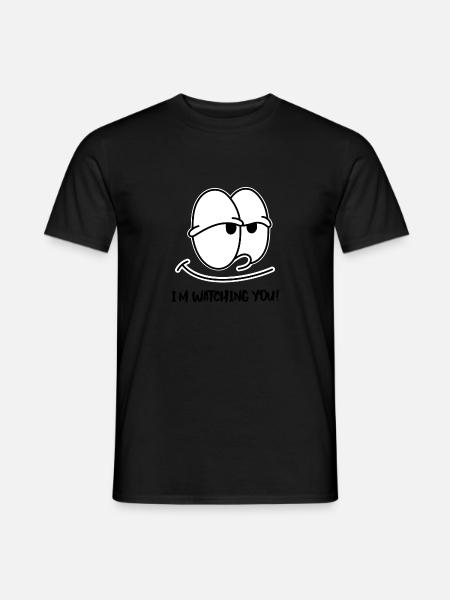 Eyes watching you - Männer T-Shirt - Schwarz