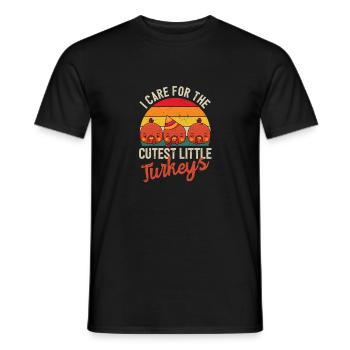 Nurse Thanksgiving Teacher I Care For - Men's T-Shirt - black - Front - AI Model Male 178 light (178cm)