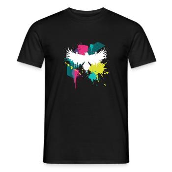 Viking Eagle Phoenix Valhlla Graffiti - T-shirt homme - noir - Devant - AI Model Male 178 light (178cm)