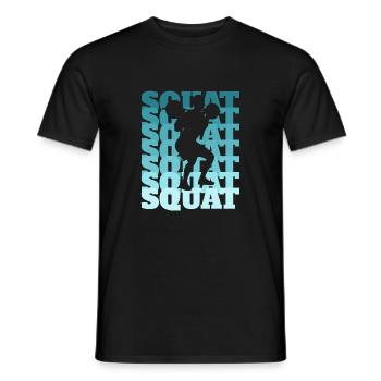 Squat Gym - T-shirt homme - noir - Devant - AI Model Male 178 light (178cm)