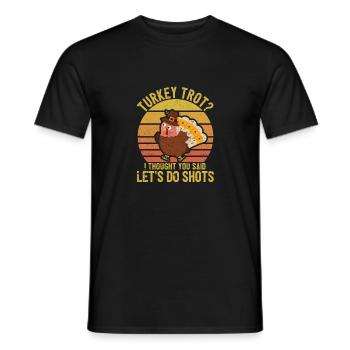 Drôle de Thanksgiving 5k Race Run Dinner Calories - T-shirt homme - noir - Devant - AI Model Male 178 light (178cm)