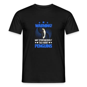 May spontaneously talk about Penguins - Männer T-Shirt - Schwarz - Vorne - AI Model Male 178 light (178cm)