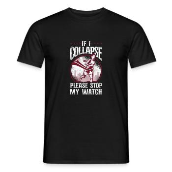 Running Runner Half Marathon - Men's T-Shirt - black - Front - AI Model Male 178 light (178cm)