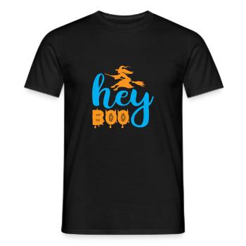 Hey boo - Halloween-Humor - Männer T-Shirt - Schwarz - Vorne - AI Model Male 178 light (178cm)