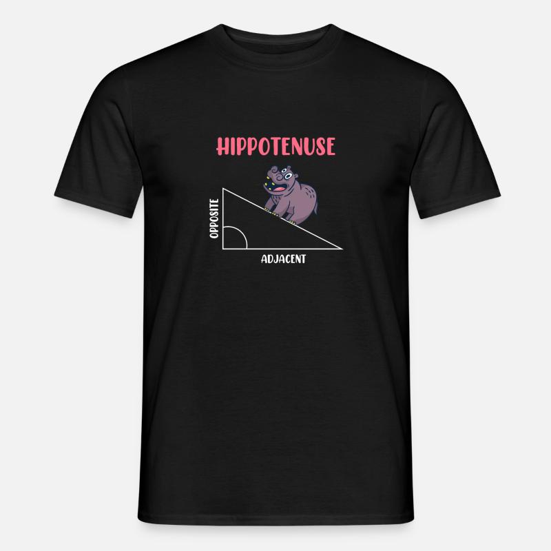 Hippotenuse Algebra Mathematik Student - Männer T-Shirt - Schwarz