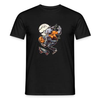 Halloween Lychan Trick Or Treat Party Skateboardin - Men's T-Shirt - black - Front - AI Model Male 178 light (178cm)