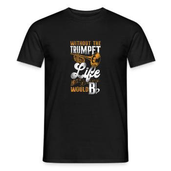 Trumpet Player B Flat Vintage - Men's T-Shirt - black - Front - AI Model Male 178 light (178cm)