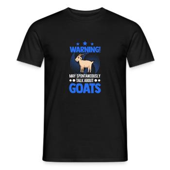 Peut parler spontanément de Chèvres Chèvre - T-shirt homme - noir - Devant - AI Model Male 178 light (178cm)