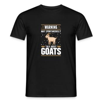 May spontaneously talk about Goats Ziege - Männer T-Shirt - Schwarz - Vorne - AI Model Male 178 light (178cm)