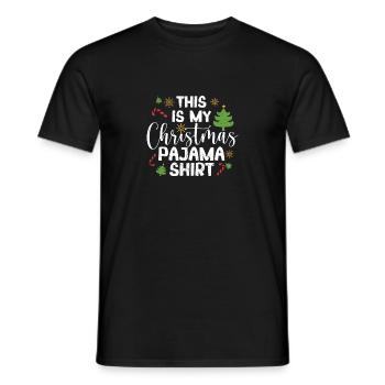 C’est ma chemise de pyjama de Noël drôle - T-shirt homme - noir - Devant - AI Model Male 178 light (178cm)